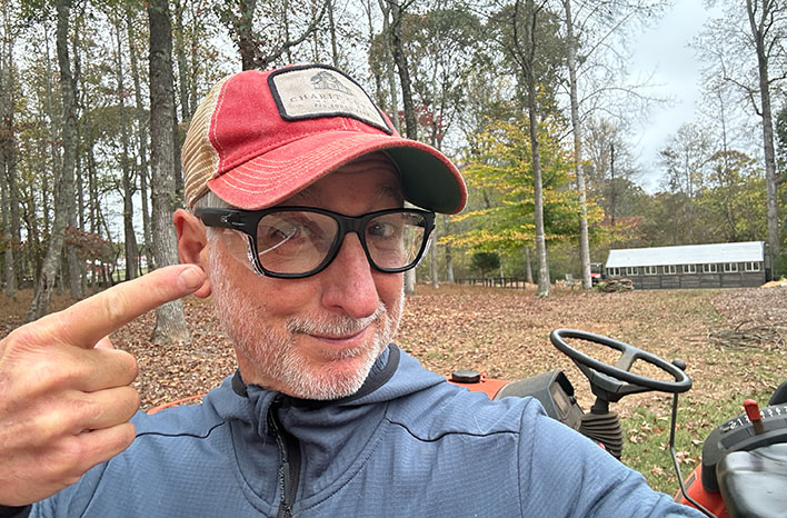 Joe Lamp's wears safety glasses with side protection