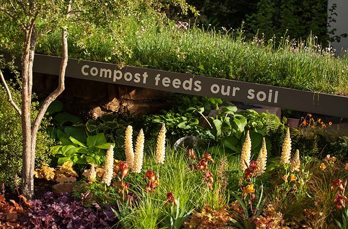 Juliet Sargeant's "Blue Peter" garden at the 2022 Chelsea Flower show.