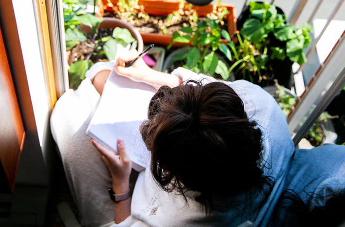 Maria Failla on balcony garden